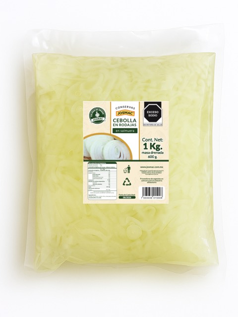 Cebolla en salmuera Josmac, bolsa pouch 1 kg.