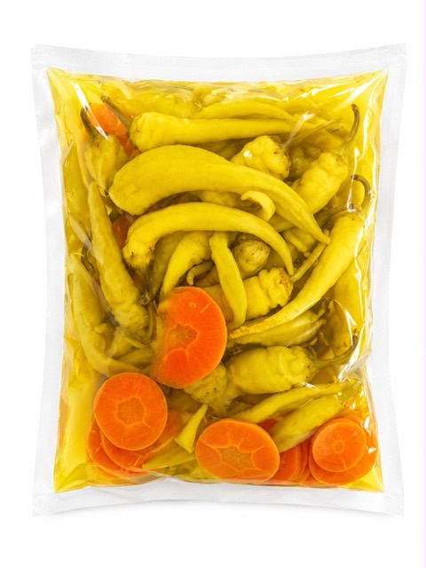 Chiles carricillos en salmuera Josmac, bolsa pouch 1 kg.