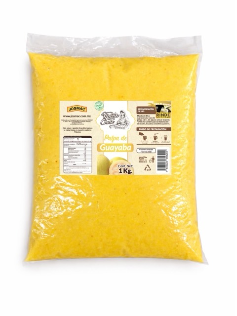Pulpa de guayaba Josmac, bolsa pouch 1 kg.