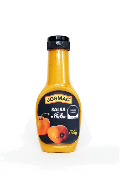 Salsa de chile manzano Josmac, botella 180 g.